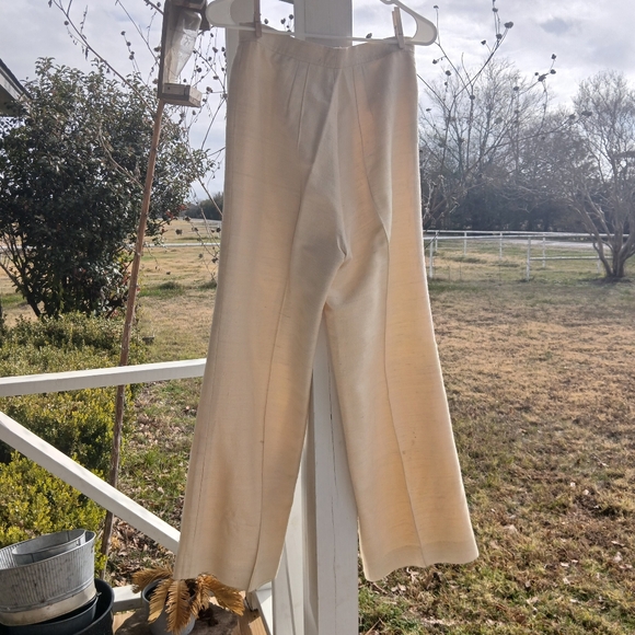 Vintage Charlotte Ford 100% Silk Wide Legged Pants Slacks Womens size Small - Picture 5 of 9